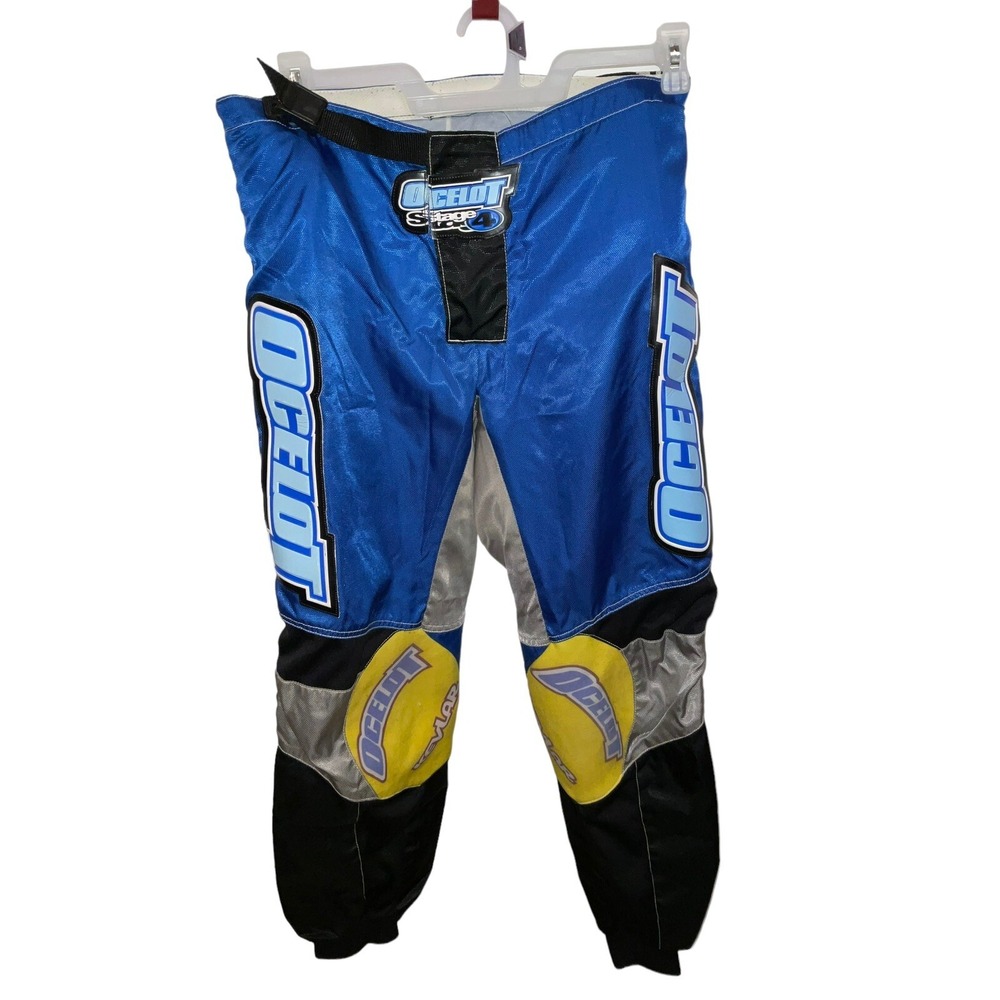 Motocross Riding Gear Ocelot Stage 4 M/L Blue Black And Yellow
